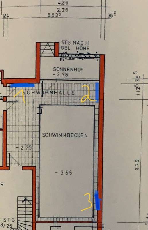 BAU.DE / BAU-Forum: 1. Bild zu Frage "Schwimmbadumbau: Heizungsplanung, Positionierung & Heizlast berechnen?" im BAU-Forum "Heizung / Warmwasser" BAU.DE / BAU-Forum: 1. Bild zu Frage "Schwimmbadumbau: Heizungsplanung, Positionierung & Heizlast berechnen?" im BAU-Forum "Heizung / Warmwasser"