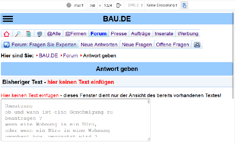 BAU.DE / BAU-Forum: 2. Bild zu Frage "Mobile Version erstellen: Optimierung für Smartphones – Tipps & Tricks für responsive Webseiten?" im BAU-Forum "Das Forum über unsere Foren - Anregungen, Kritik, Vorschläge für neue Foren etc." BAU.DE / BAU-Forum: 2. Bild zu Frage "Mobile Version erstellen: Optimierung für Smartphones – Tipps & Tricks für responsive Webseiten?" im BAU-Forum "Das Forum über unsere Foren - Anregungen, Kritik, Vorschläge für neue Foren etc."